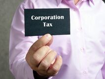 business concept meaning corporation tax with phrase on the page 212466137